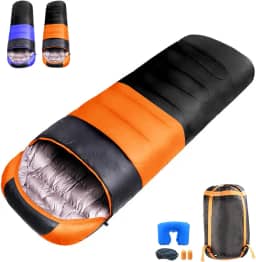 ODESUN Saco de dormir para adultos, mochila leve, à prova d'água, clima frio -1,1 °C - Sacos de dormir quentes e espessos com zíper para acampamento, viagem, ciclismo, quatro estações