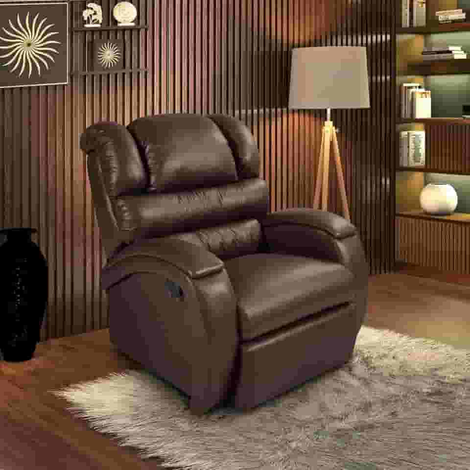 Poltrona Cadeira Reclinável Imperial Zero Wall Papai Estética Cílios Sobrancelha Soft Sala Descanso (Marrom)