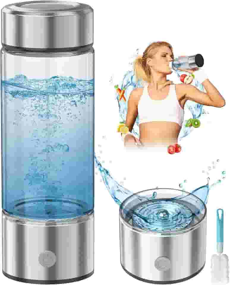 Southaabo Garrafa De Água Hidrogênio Portátil, Gerador 420 Ml Com Tecnologia Spe/Pem, Alta Concentração, Recarregável Via Usb, Sem Bpa, Para Casa, Viagens E Academia. Presente Ideal Quem Ama A Saúde