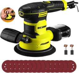 Lixadeira Orbital 500W Profissional 220V 150MM com Coletor de Pó Empunhadura Auxiliar para Lixamento em Madeira e Metal