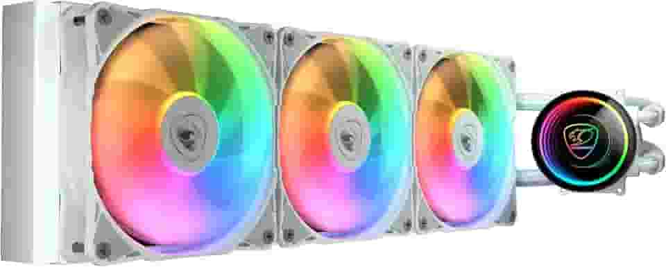 Water Cooler Cougar Poseidon Elite ARGB Branco 360 com Bomba Espelho Infinito 3MPSD360.0002