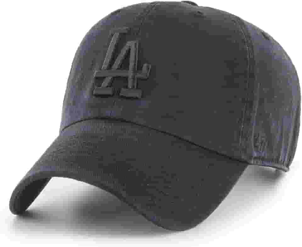 47 Boné Strapback da marca - Clean UP LA Dodgers preto lavado, Preto, Tamanho Único