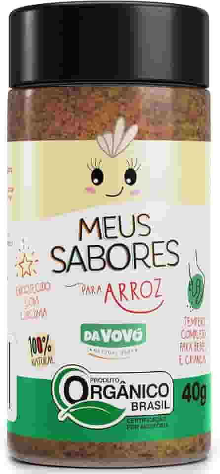 Da Vovó, Temperinho completo, Primeiro sabores, Para arroz, Enriquecido com Cúrcuma, Ideal para bebês e crianças, Orgânico, 40 Gramas