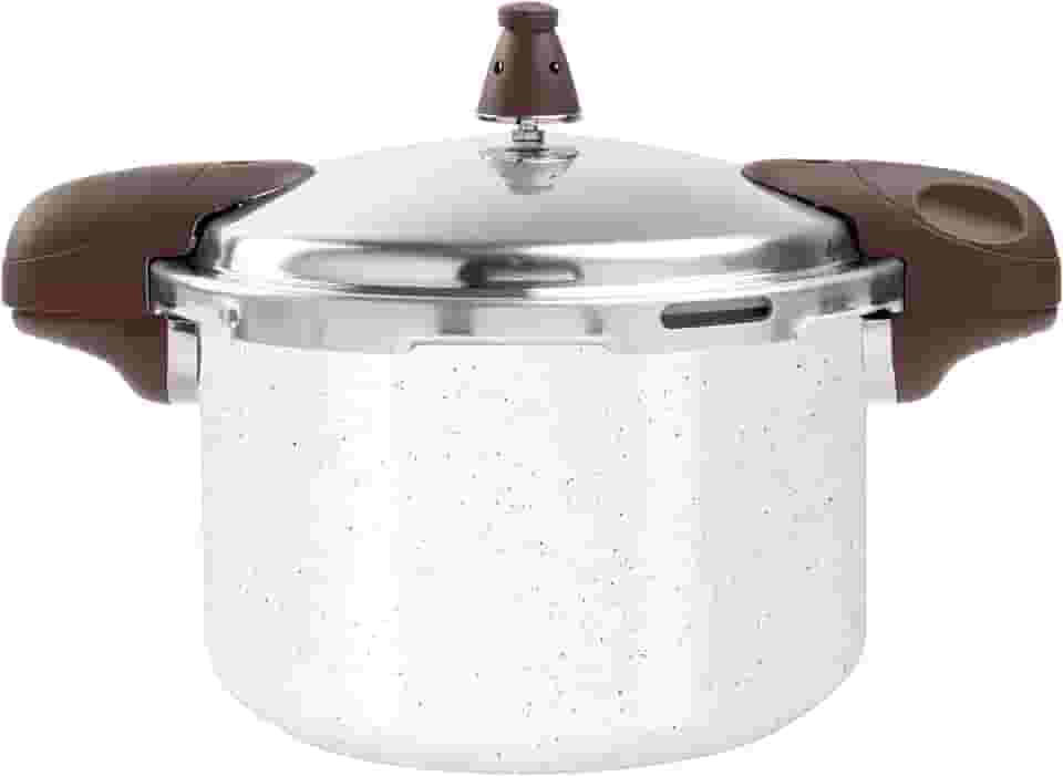 Brinox - Panela de Pressão 5,4L Antiaderente Ceramic Life Pressure com Fundo de Indução - Vanilla