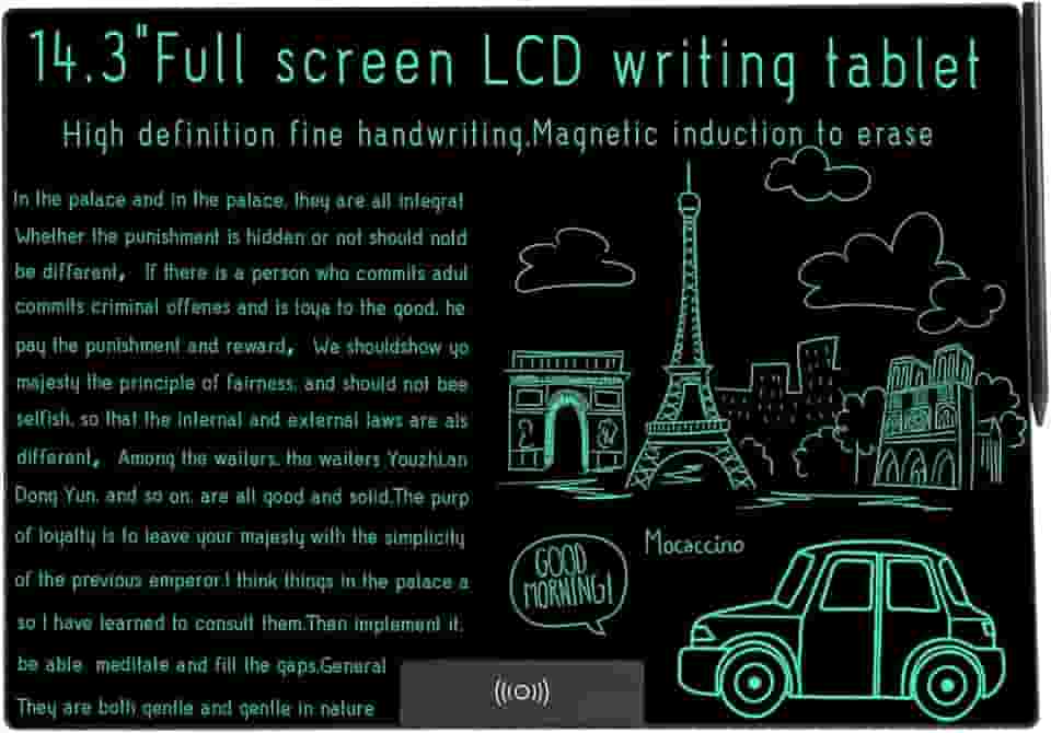 Tablet de escrita de 14,3 polegadas