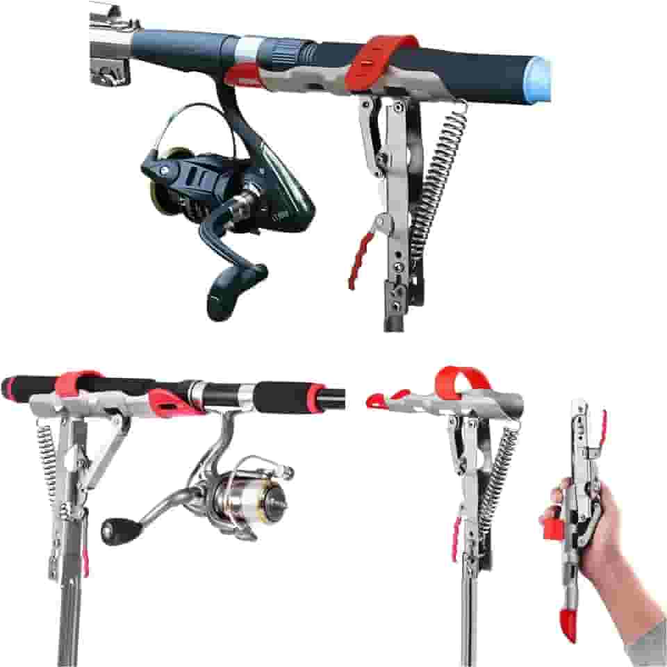 Suporte De Vara Pesca Aço Inoxidável Com Fisgada Automática com Mola para Pésca em Rios, pesqueiros, lagos, Mar e Lagoas.