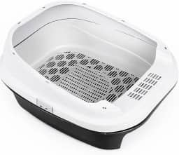 Bandeja Furba Caixa de Areia Gato Lillos Pet - Sistema Peneira, Limpeza Facil e Higienica (Preto)