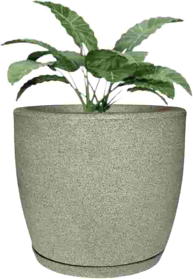 Vaso Grande Cone Decorativo Polietileno Planta Jardim Varanda (Cinza)