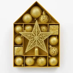 Kit Enfeites de Natal 20 Peças – Bolas de Natal Vermelho e Dourado 5cm | Decoração Natalina para Árvore, Guirlandas e Arranjos (Dourado)