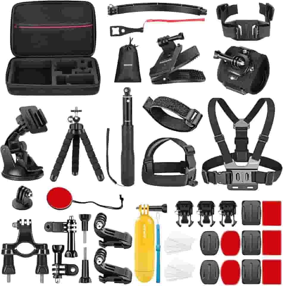 NEEWER Kit de acessórios para câmera de ação 50 em 1 compatível com GoPro Hero 11 10 9 8 7 6 5 4 GoPro Max GoPro Fusion Insta360 DJI Osmo Action 2 AKASO e mais