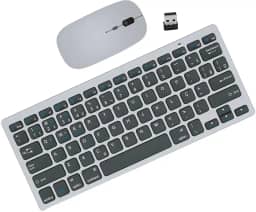 KIT Teclado e Mouse Sem Fio Bluetooth para Tablet Macbook iPad iMac Notebook PC, Premium Silencioso Minimalista Portátil ABNT2