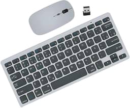 KIT Teclado e Mouse Sem Fio Bluetooth para Tablet Macbook iPad iMac Notebook PC, Premium Silencioso Minimalista Portátil ABNT2 (Grafite)
