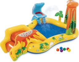 Intex, Piscina inflantil, Playground, Centro De Diversões inflável Dinossauro, 310 litros