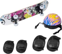 Skate Infantil Radical Iniciante 60 CM Tinta Rosa BH Store