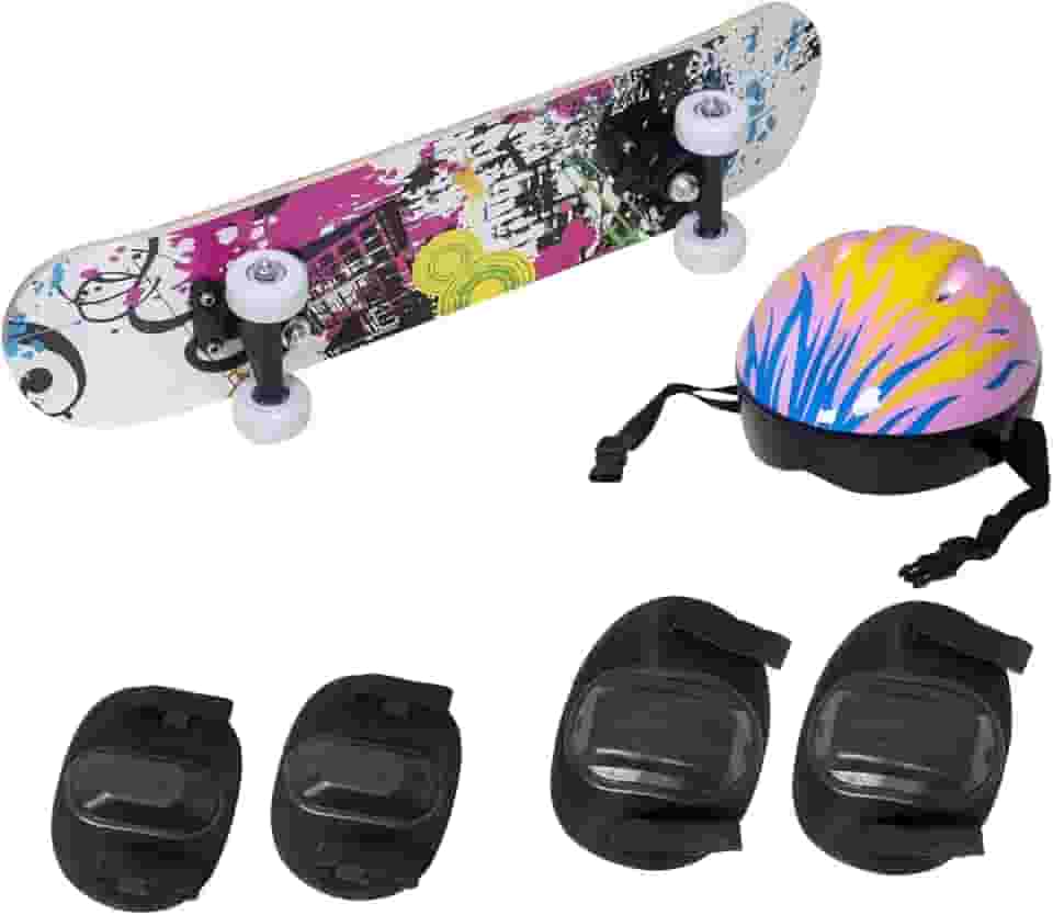 Skate Infantil Radical Iniciante 60 CM Tinta Rosa BH Store