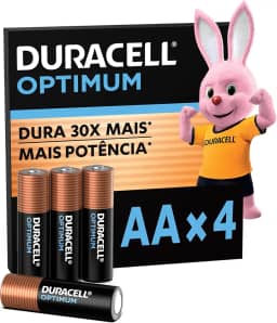 Duracell Pilha Optimum AA Pequena Com 4 Unidades