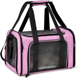 Bolsa De Viajem Para Transporte Pet Para Cães E Gatos Avião (Rosa)