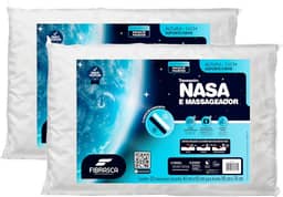 Kit 2 peças Travesseiro Nasa Up 3, para fronhas 50x70 cm, Fibrasca