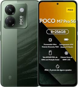 Xiaomi Smartphone POCO M7 Pro 5G 256GB | 8GB/12GB RAM | Processador Ultra Potente Dimensity 7025 | Tela AMOLED FHD+ 120Hz com Proteção Ocular | Bateria 5110mAh com 45W Turbo Charge (Verde, 8+256GB)