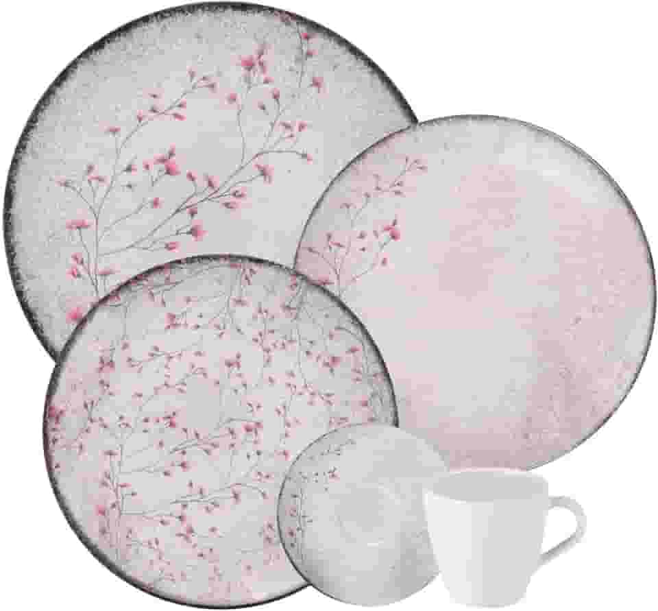 Aparelho de Jantar Tramontina Floralis em Porcelana Decorada 20 Peças