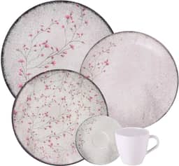 Aparelho de Jantar Tramontina Floralis em Porcelana Decorada 20 Peças