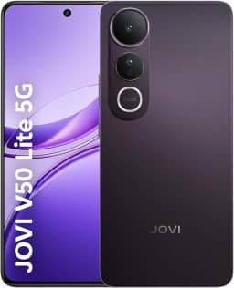 Smartphone JOVI V50 Lite 5G – 256GB, 8+8GB RAM, Dimensity 6300, Tela AMOLED 6,77" 120Hz, Câmera 50MP + Selfie 32MP, Bateria 6500mAh com Carregamento 90W, Android 15, Resistência IP65, Preto Eclipse
