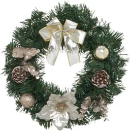 Guirlanda de Natal 30cm Enfeite Natalino Porta Luxo Decoracao Premium (Champagne)