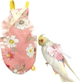 Fraldas para pássaros, roupas de papagaio para periquitos quaker, calopsitas, roupas de papagaio (rosa A, GG)