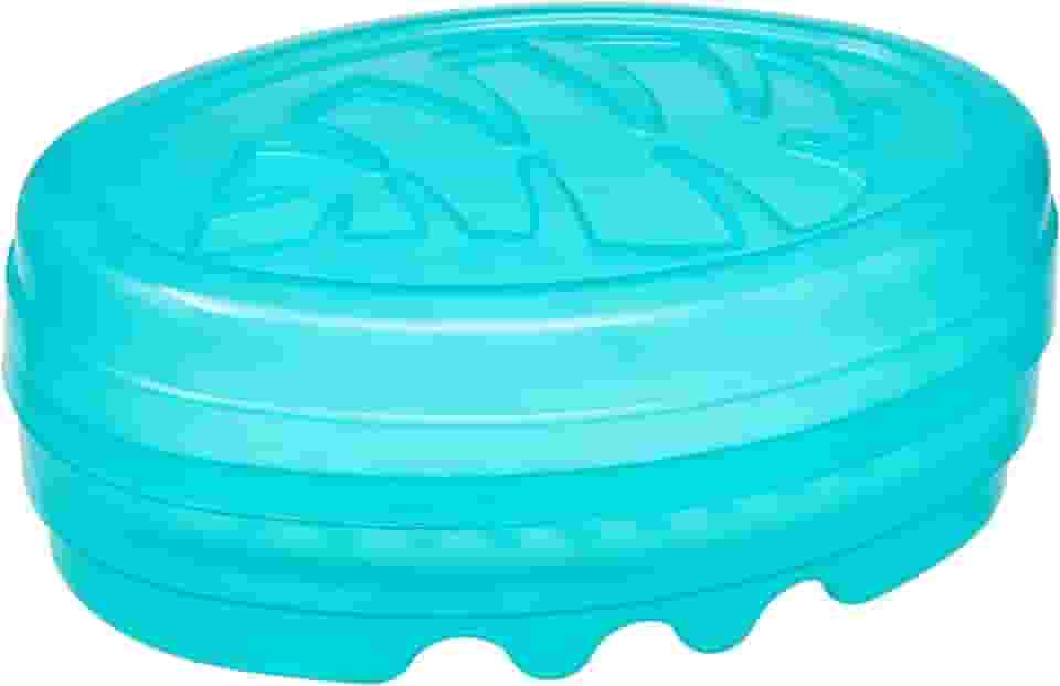 Marilu Saboneteira Oval Verde com Grelha - Ideal para Viagens e Banheiros - Design Prático e Durável