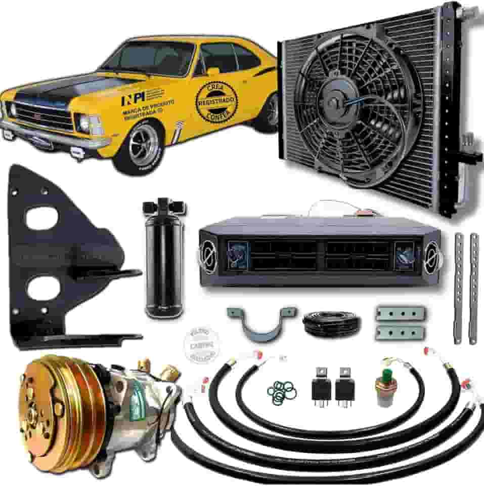 Technoauto Kit Ar Condicionado, Chevrolet Opala, Com Suporte Compressor