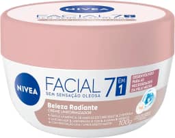 NIVEA Hidratante Facial Beleza Radiante 7 em 1 100g - 7 benefícios em 1 potinho: reduz marcas escurecidas, controla oleosidade, uniformiza, ilumina, hidrata, proteção UVA/UVB e efeito matte