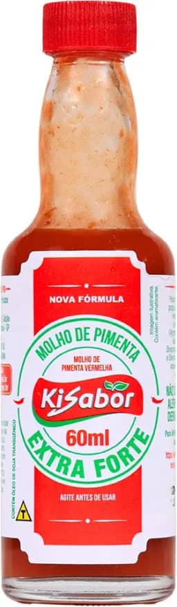 KiSabor, Molho de Pimenta Extra forte, 60 Gramas