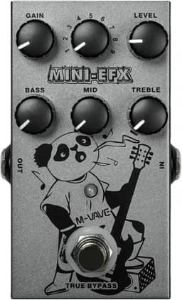 M-VAVE MINI-EFX Pedal de Efeitos Múltiplos para Guitarra Elétrica: 4 Overdrives, 4 Distorções, Boost, EQ de 3 Bandas, True Bypass e Design em Metal Compacto para Músicos