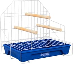 Poleiro para Calopsita Playground com Bandeja Plástica (Azul)