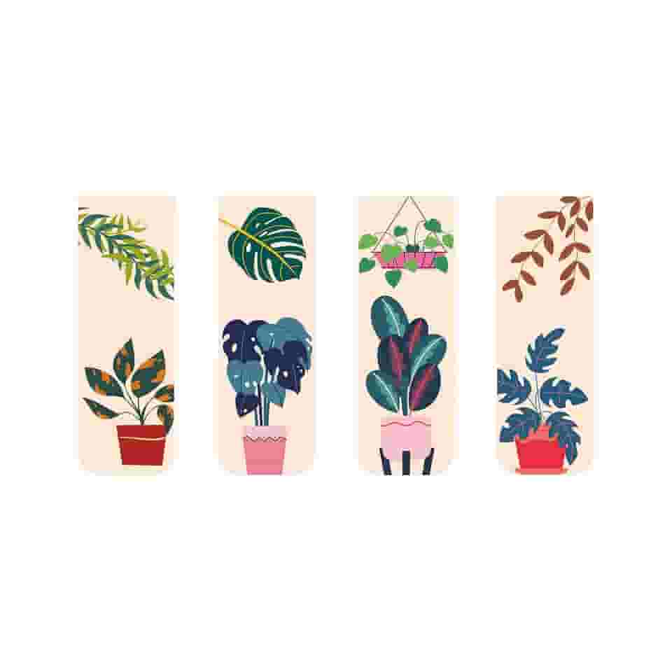 Marcador De Página Magnético Kit 4 Marcadores Plantas