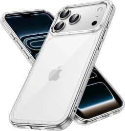JETech Capa para iPhone 17 Pro 6,3 Polegadas, Case Protetora de Telefone à Prova de Choque, Anti-Amarelecimento, Parte Traseira Transparente Anti-Riscos (Claro)