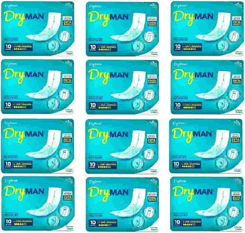 KIT ABSORVENTE MASCULINO DRY MEN 12 PCT C/10