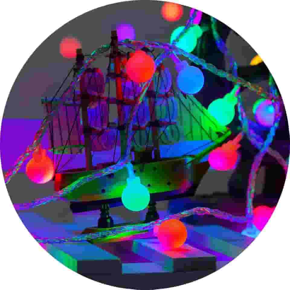 Pisca Bola Cristal 5 Metros 20 Leds Fio Transparente Decoração Natal (Colorido 220V)