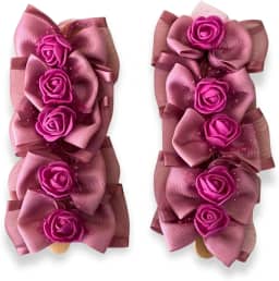 Laço Pet Luxo Pink Flowers (Rosa) – Pacote com 10 Unidades