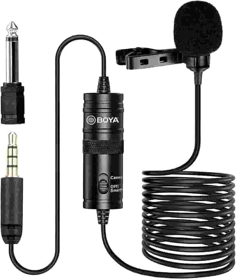 Microfone de Lapela BOYA BY-M1, Omni Direcional, Preto