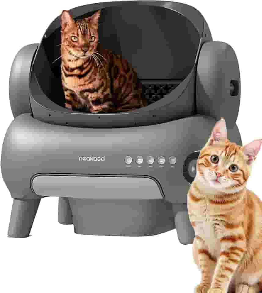 Banheiro Gato,Caixa de areia Autolimpante Para vários Gatos - Caixa de Areia Automática para Gatos com Autolimpeza - Remoção de Odores com Controle por APP (Extra grande)