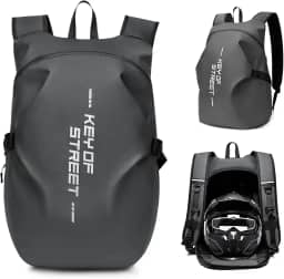 Mochila para Motociclista 40L Impermeável - Capacete Integrado, Grande Capacidade e Resistente à Chuva da Amazônia'