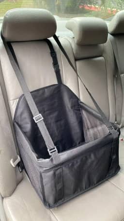 Cadeira TOTAL PRETA de Transporte PET de Luxo Segurança Pet Carro Cachorro e Gatos.