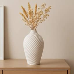 Vaso Alto Flores Secas - Decoração moderna (Branco, 19cm)