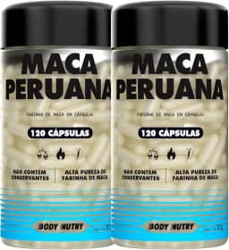 Kit 2x Maca Peruana Premium 2500mg 100% Pura Pote 120 Cápsulas Matéria Prima Importada Para Homens e Mulheres | Energia Resistência