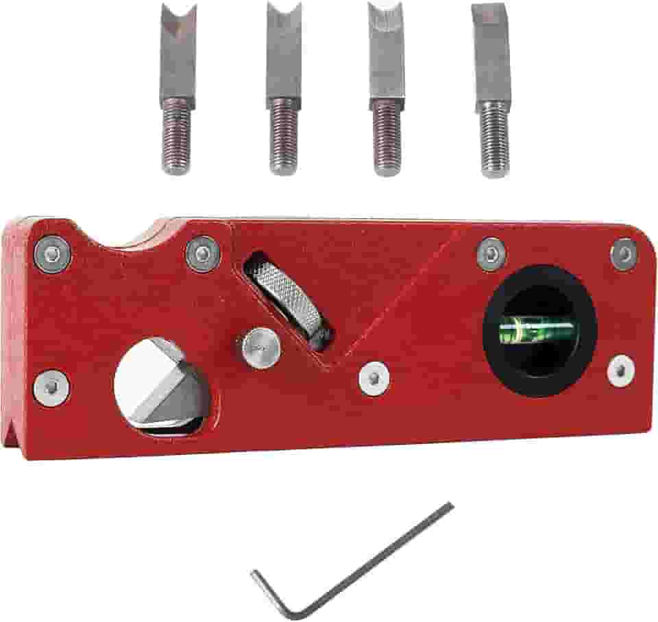 HOZOE Avião de chanfro para madeira, plaina manual de madeira para aplainamento de bordas rápidas e corte radiano de canto, quatro tipos de cabeças de cortador, ferramentas para marcenaria profissionais e iniciantes