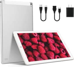 Tablet Android de 10,1 polegadas com compartimento para cartão SIM, tela HD WiFi Andorid 10 tablets, IPS 800 x 1280, câmera 500w, porta de carregamento tipo C - 2 GB + 32 GB, bateria de 5000