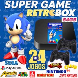 Vídeo Game Retro Gamer Box 24000 Jogos + 2 Controle Usb