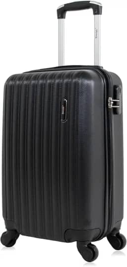 Mala de Viagem, Londres, Swiss Move, De Bordo, Pequena, 4 Rodas - Preta