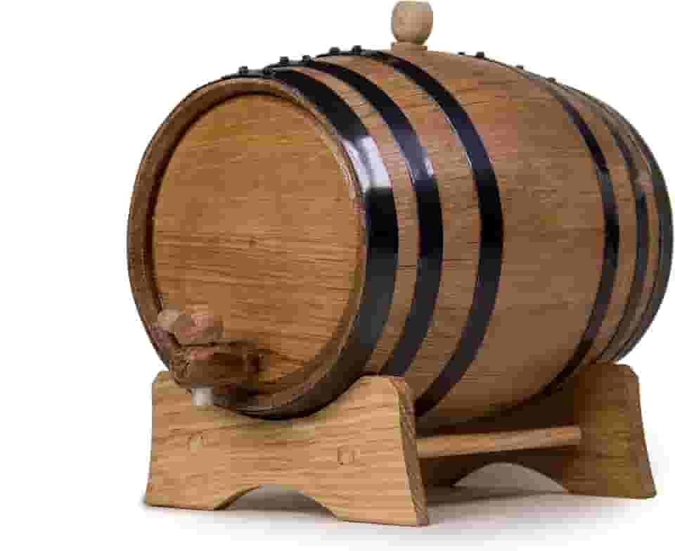 Barril de envelhecimento de carvalho de 1 litro, barril de uísque de madeira, cervejeiro doméstico de barril de vinho, destilador, máquina de mina e envelhecimento de coquetel, barril de carvalho